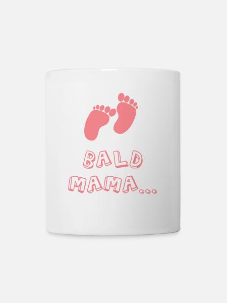 Bald Mama Baby Geburt Junge Schwangerschaft Shirt - Tasse - Weiß