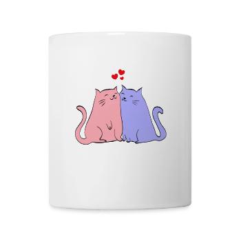 Katzen - Tasse - Weiß - Vorne