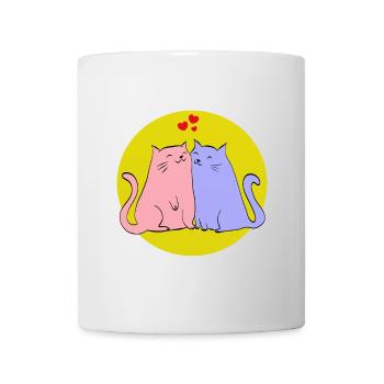 Katzen - Tasse - Weiß - Vorne