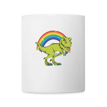 T-Rex Tyrannosaurus Rex Dinosaur Rainbow - Mug - white - Front