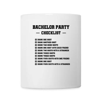 Bachelor Party Checklist Shots - Mug - white - Front