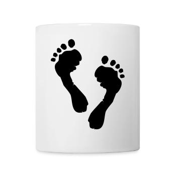 Füsse Silhouette - Tasse - Weiß - Vorne