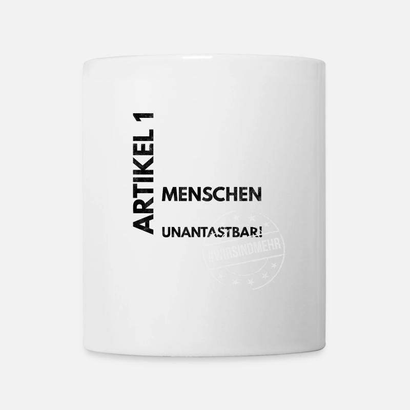 Article 1 #we are more - standing up against racism - Mug - white