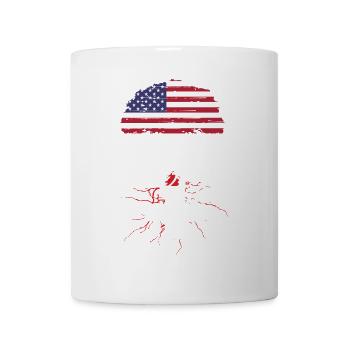 American grown - Swiss roots - Tasse - Weiß - Vorne