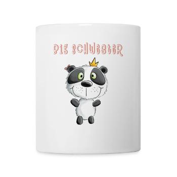 Big Schwester Panda Bär Prinzessin - Tasse - Weiß - Vorne