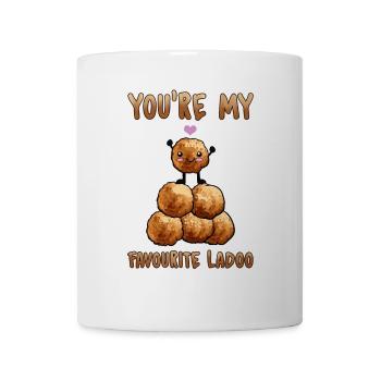Laddu Laddo Inde indienne au coeur d'amour - Mug blanc - blanc - Devant