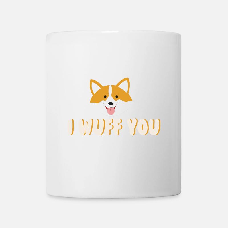 Ich wuff dich! Geschenk Idee - Tasse - Weiß