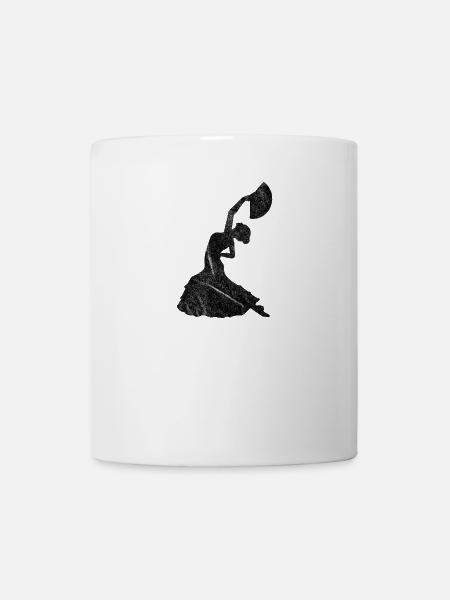 Flamenco Tänzerin / Flamenco Tanz in schwarz - Tasse - Weiß