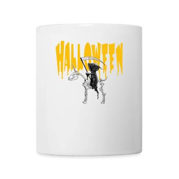 Faucheuse d'Halloween sur Licorne - Mug blanc - blanc - Devant
