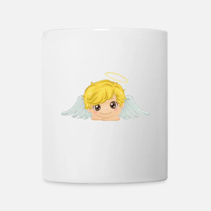 Petit ange gardien doux avec halo - Mug blanc - blanc