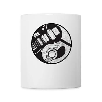 Gitarre Yin Yang Band Gitarrist Musik Fan Geschenk - Tasse - Weiß - Vorne
