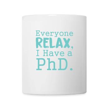 relaxer un doctorat - Mug blanc - blanc - Devant