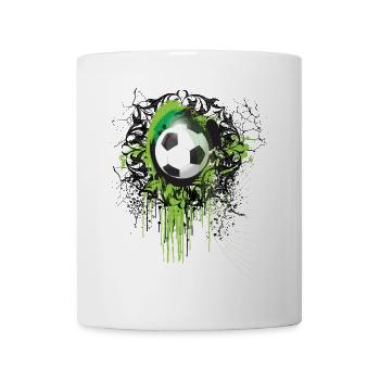 Ballon de football graffiti vert - Mug blanc - blanc - Devant
