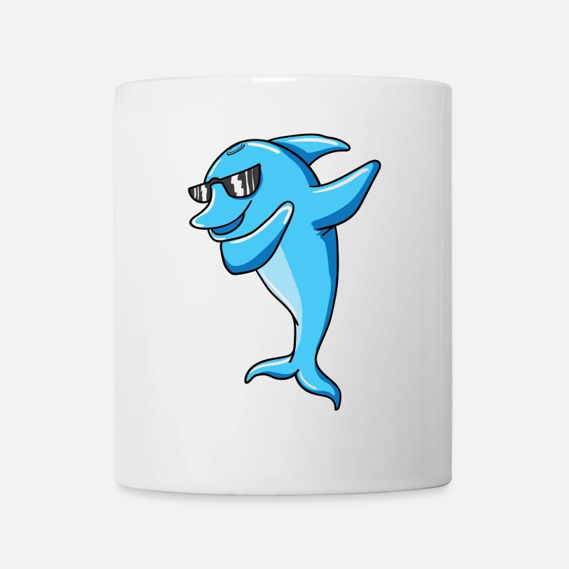 Dabbbing dolphin - Mug - white