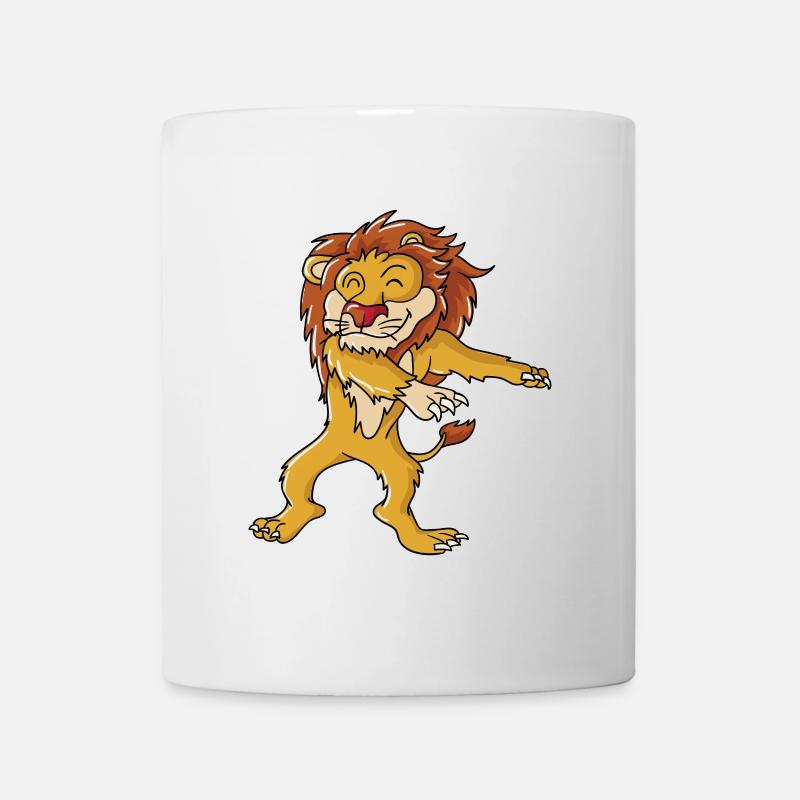 Flossing Lion - Tasse - Weiß