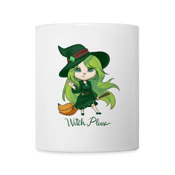 Halloween T-Shirt - Hexe - Hexen - Hexen T-Shirt - Tasse - Weiß - Vorne