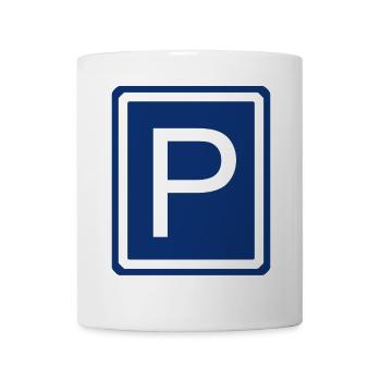 Parking garage Parking Traffic sign - Mug - white - Front
