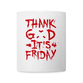 Dieu merci, c'est vendredi 13 - TGIF Halloween - Mug blanc - blanc - Devant
