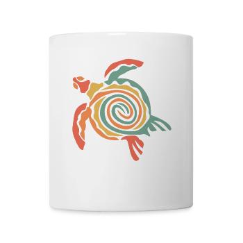 Turtle colorful and retro style - Mug - white - Front