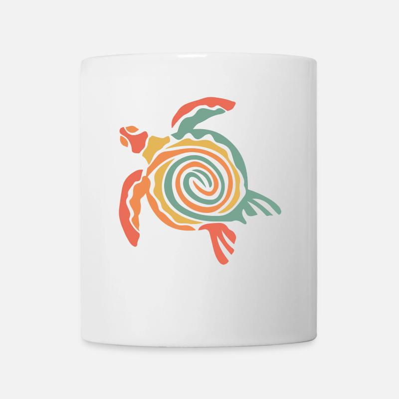 Turtle retro style - Mug - white