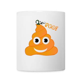 Poo Kürbis Halloween Emoticon Boo lustiges Kostüm - Tasse - Weiß - Vorne
