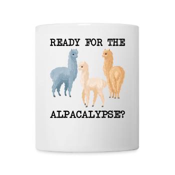 Ready for the Alpacalypse Funny Alpaca - Tasse - Weiß - Vorne