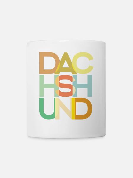 Dackelhund Hund Bunt - Tasse - Weiß