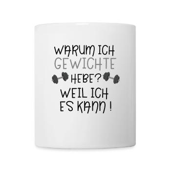 lift weights - Mug - white - Front