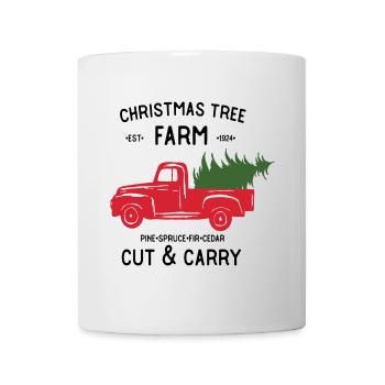 WEIHNACHTSAUTO MIT BAUM - Tasse - Weiß - Vorne