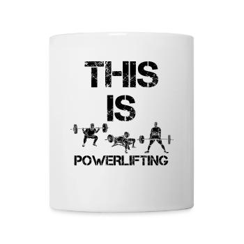 Ceci est Powerlifting Bodybuilding Lifting Gym - Mug blanc - blanc - Devant