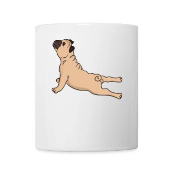 Pug dog yoga exercise gymnastics gift - Mug - white - Front