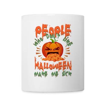 Halloween Sick Pumpkin - Tasse - Weiß - Vorne