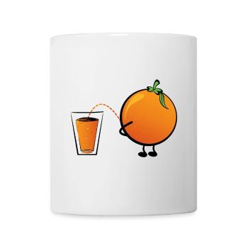 badass orange juice making juice funny - Mug - white - Front
