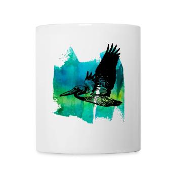 Pélican pélicans pélican oiseaux aquatiques t-shirt - Mug blanc - blanc - Devant