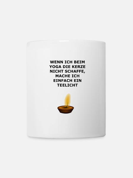 Yoga Fitness Spruch Sport Lustig Geschenk - Tasse - Weiß