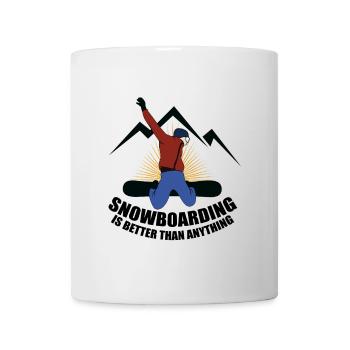 Snowboard ist besser als alles andere - Tasse - Weiß - Vorne