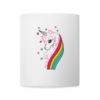 Einhorn Regenbogen - Tasse - Weiß - Vorne