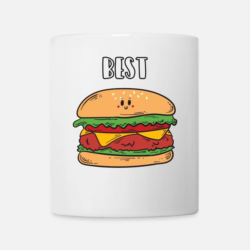 Beste Freunde Best Burger Hamburger Geschenk - Tasse - Weiß