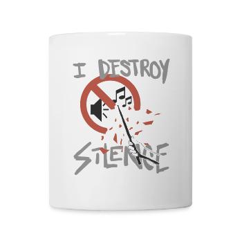 Drummer T-Shirt - Schlagzeug - Drums - Trommler - Tasse - Weiß - Vorne