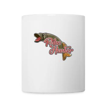 Pike Hunter Hecht Jäger Raubfisch Esox Angeln - Tasse - Weiß - Vorne