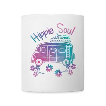 Hippie Soul Watercolor Hippie Camper Gift - Mug - white - Front