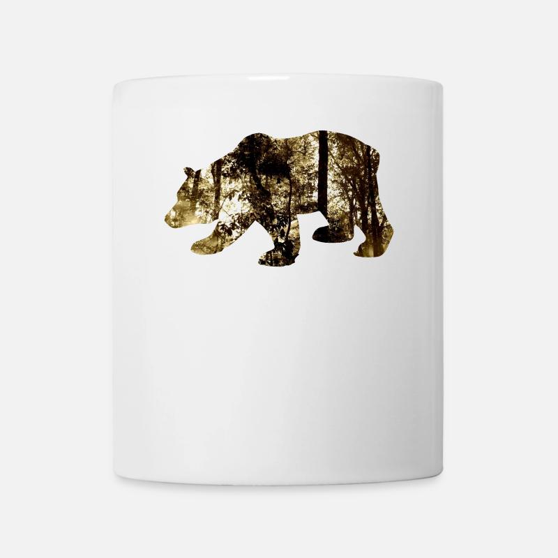 Bear forest nature brown bear bear wilderness gift - Mug - white