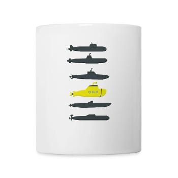 Gelbes Uboot Musik Marine Geschenk Submarine - Tasse - Weiß - Vorne