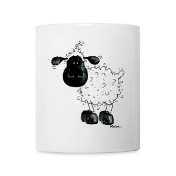 Cute sheep shirt design - Mug - white - Front
