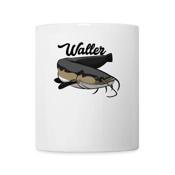 Waller Catfish Gift Cadeau pêcheur de poisson-chat Barteln - Mug blanc - blanc - Devant