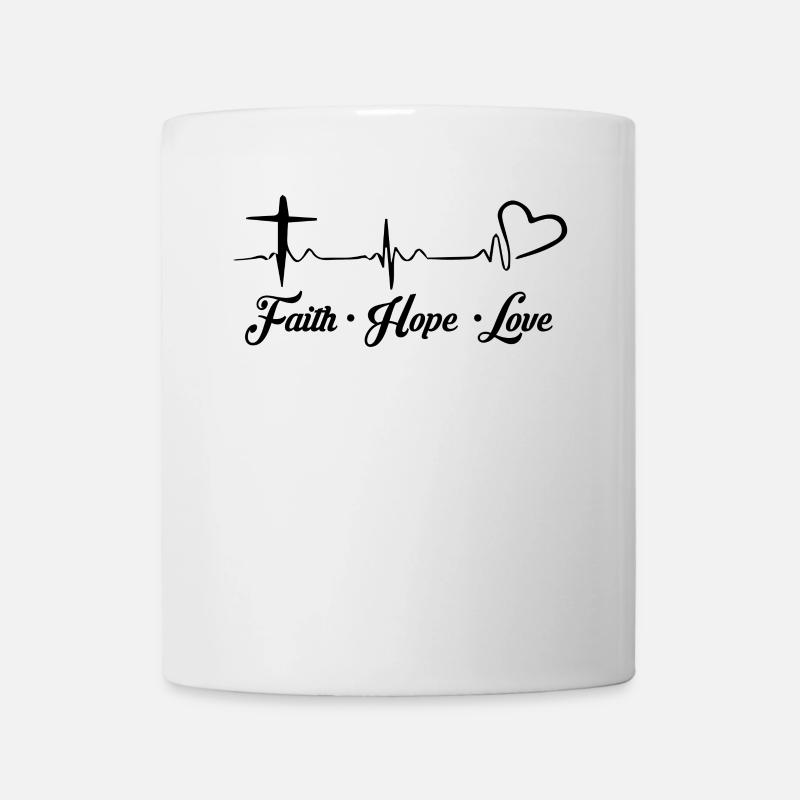 Glauben-Hoffnungs-Liebe Jesus Christus Jesus Christ Gift - Tasse - Weiß