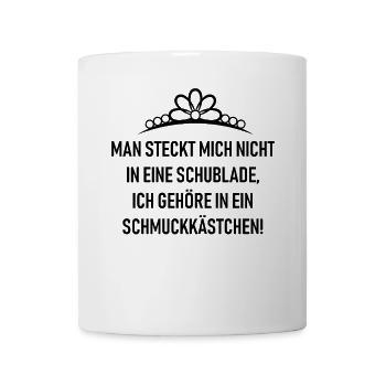 Schmuck Schublade Prinzessin Unikat Dame Geschenk - Tasse - Weiß - Vorne