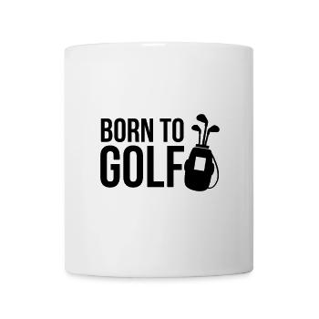 Golf golfen Golfschläger Caddy Geschenk Golfshirt - Tasse - Weiß - Vorne