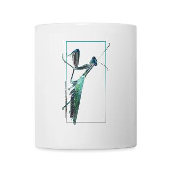 Mante religieuse Photographie négative - Mug blanc - blanc - Devant