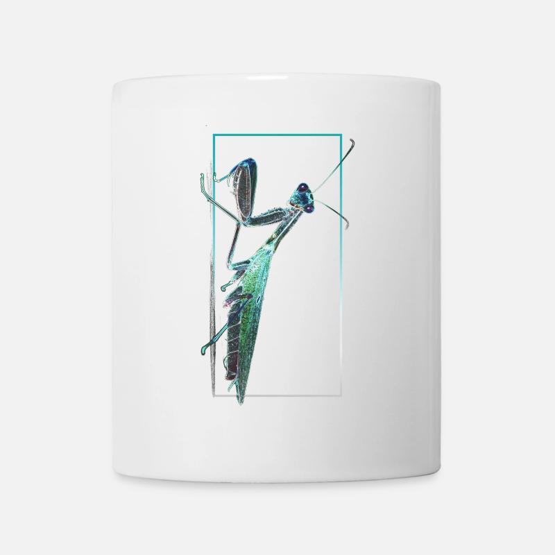 Gottesanbeterin Negativ Fotografie - Tasse - Weiß